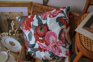 Peony & Orchid Cushion Cover